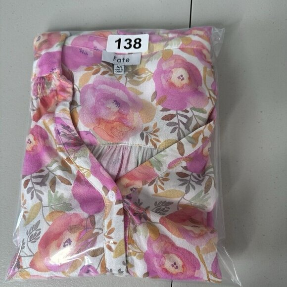 Fate Blouse Pink Floral Size M - Picture 5 of 11